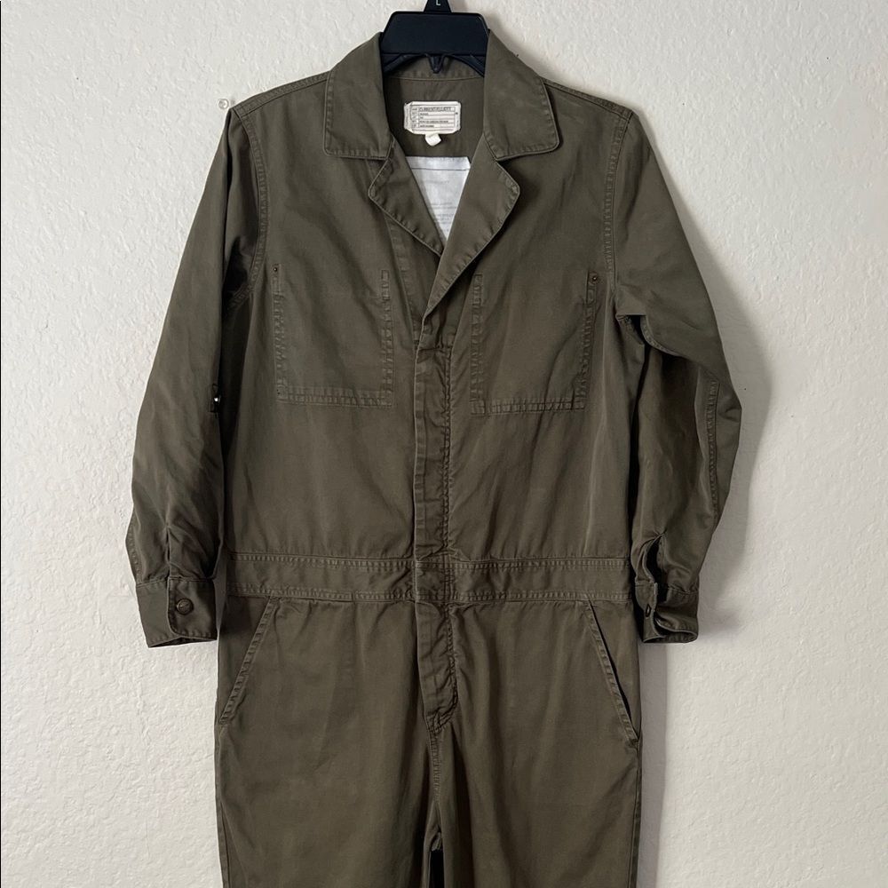 Like New! Current/Elliott The Mechanic Cotton Twill Jumpsuit Army Green Size 1 - Picture 3 of 15